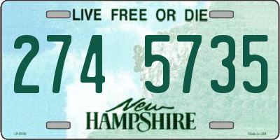 NH license plate 2745735