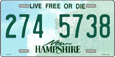 NH license plate 2745738