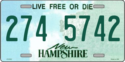 NH license plate 2745742