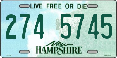 NH license plate 2745745