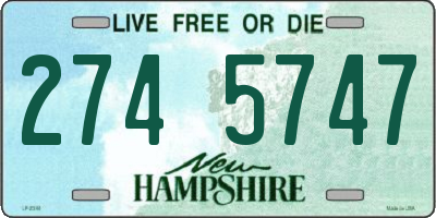 NH license plate 2745747