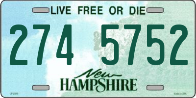 NH license plate 2745752