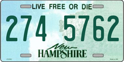 NH license plate 2745762
