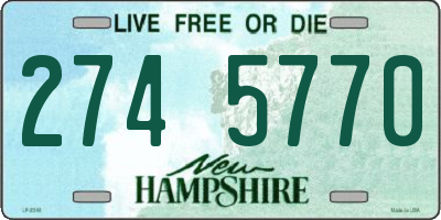 NH license plate 2745770