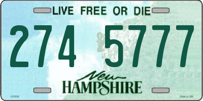 NH license plate 2745777