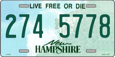 NH license plate 2745778