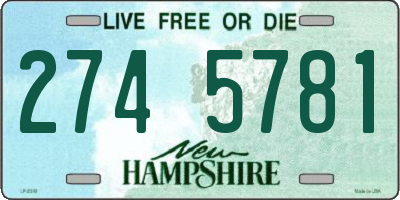 NH license plate 2745781