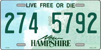 NH license plate 2745792
