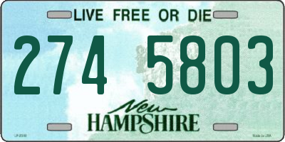 NH license plate 2745803