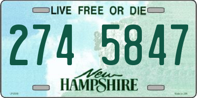 NH license plate 2745847