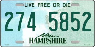 NH license plate 2745852