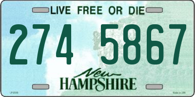 NH license plate 2745867
