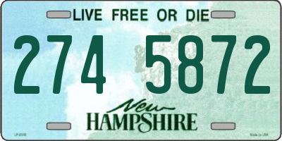 NH license plate 2745872