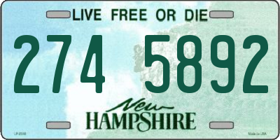 NH license plate 2745892