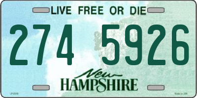 NH license plate 2745926