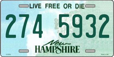 NH license plate 2745932