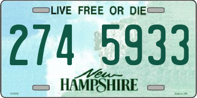 NH license plate 2745933