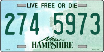 NH license plate 2745973