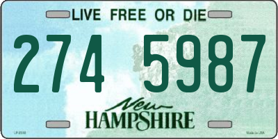 NH license plate 2745987