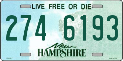 NH license plate 2746193