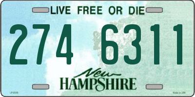 NH license plate 2746311