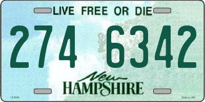 NH license plate 2746342