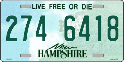 NH license plate 2746418