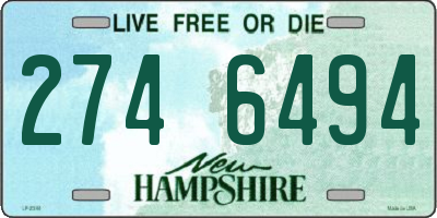 NH license plate 2746494