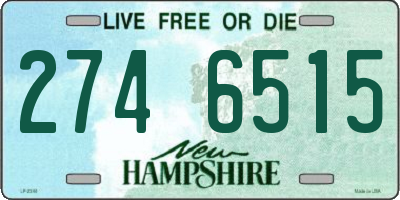 NH license plate 2746515
