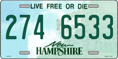 NH license plate 2746533