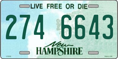 NH license plate 2746643