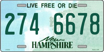NH license plate 2746678