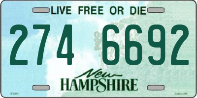 NH license plate 2746692