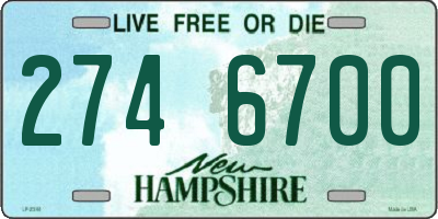 NH license plate 2746700