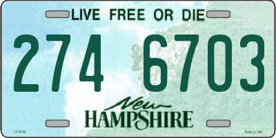NH license plate 2746703