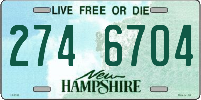 NH license plate 2746704