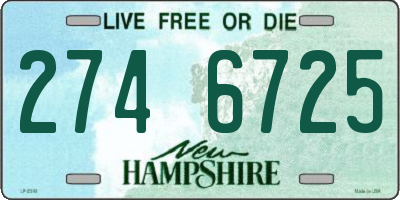 NH license plate 2746725