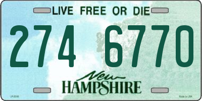 NH license plate 2746770