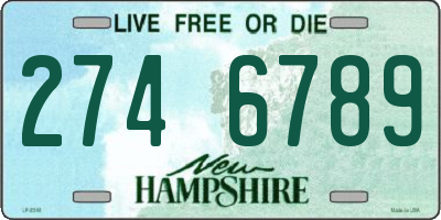 NH license plate 2746789