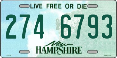 NH license plate 2746793