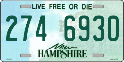 NH license plate 2746930