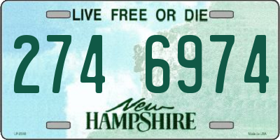 NH license plate 2746974