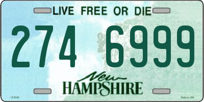 NH license plate 2746999