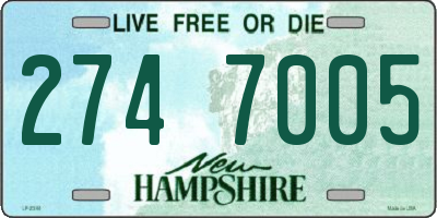 NH license plate 2747005