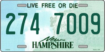NH license plate 2747009