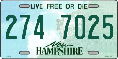 NH license plate 2747025
