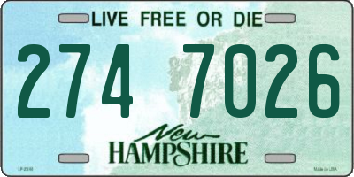 NH license plate 2747026