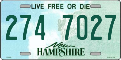 NH license plate 2747027
