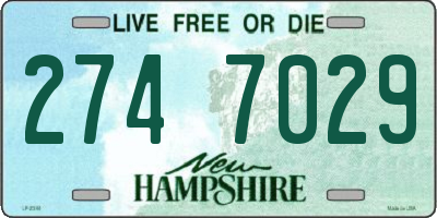NH license plate 2747029