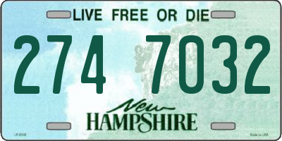 NH license plate 2747032